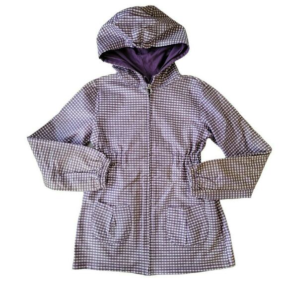 Zara Lavender Gingham Raincoat - Picture 1 of 6